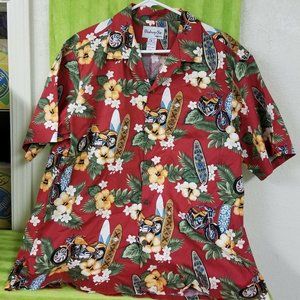 Motorcycles Surboards Tropical Camp Hawaiian Shirt